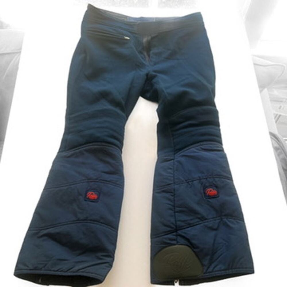 VTG 80s Roffe Skiwear Olympic Pant Fleece Lined Navy 36 Short Retro Discontinued